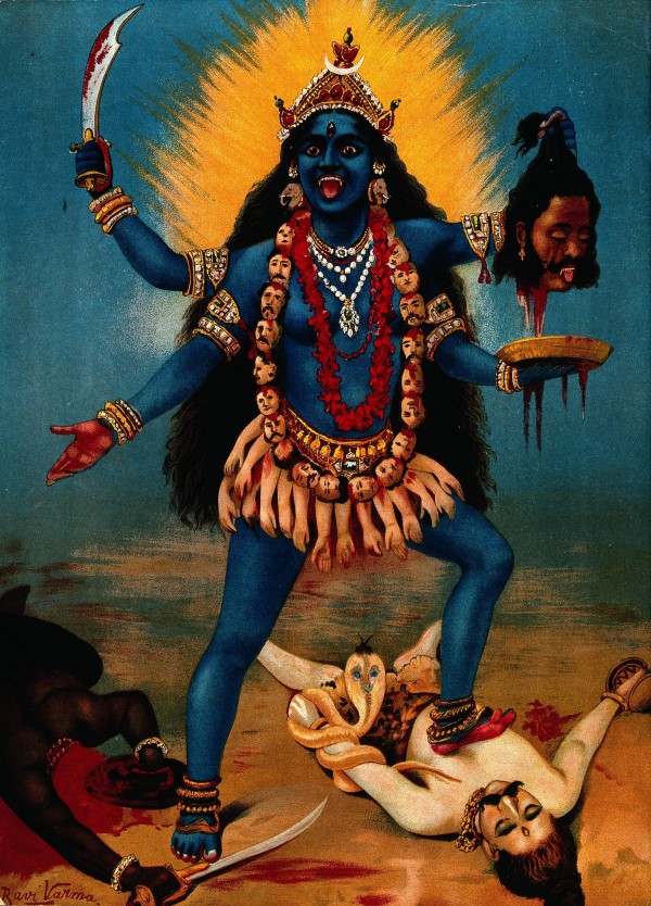 Chromolithograph of Kali by Raja Ravi Varma